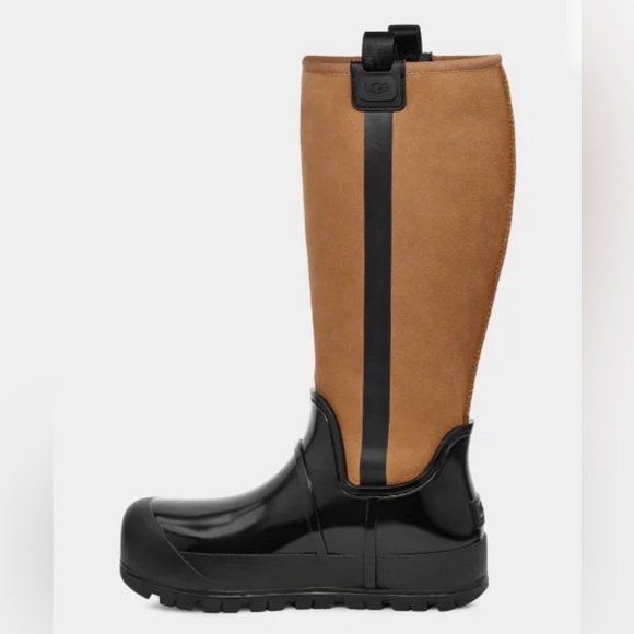 UGG Raincloud Tall black brown tall Suede boots size 10 brand new - Picture 2 of 9